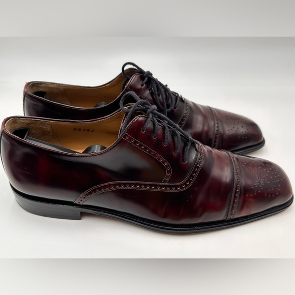 MEZLAN OXFORD DRESS SHOES MENS SIZE 11 OXBLOOD CAP SQUARE TOE MADE SPAIN LEATHER main image 11